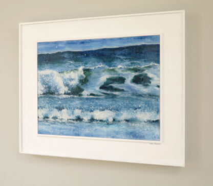 Washaway fused glass seascape by Jane Reeves