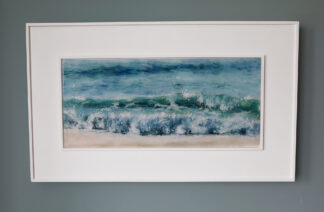 Lucent original fused glass seascape by Jane Reeves