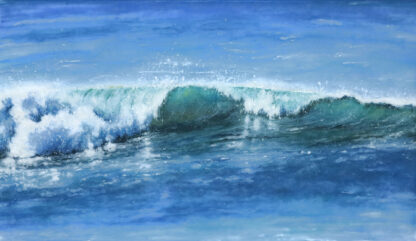 Forever painted fused glass seascape by Jane Reeves
